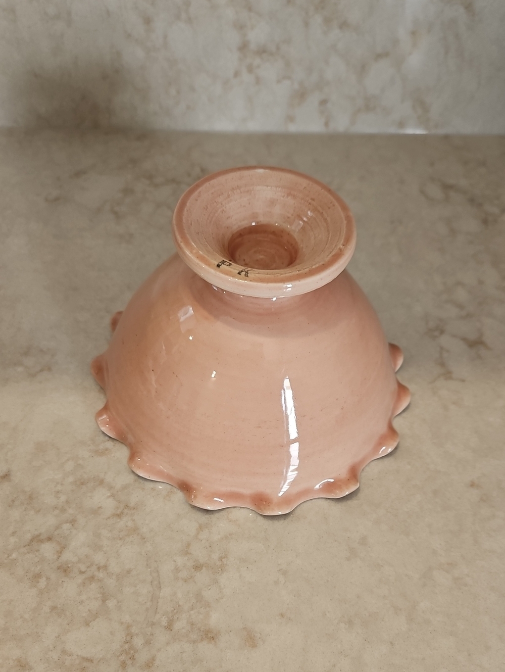 Pretty Pink Ruffled Bowl - Picture 3 of 7